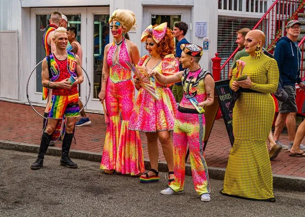 Provincetown Massachusetts 21 augusti 2019 i slutet av Cape Cod Provincetown har en stor homosexuell befolkning av invånare och turister — Stockfoto