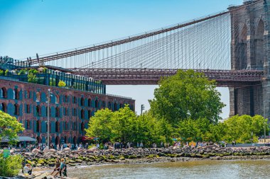 Brooklyn Tarih Derneği DUMBO New York Şehri ve Brooklyn Köprüsü