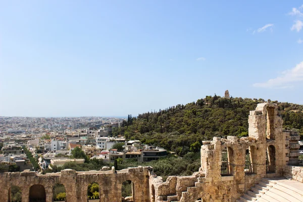 Panorama şehir Atina akropolisi yaşındaki