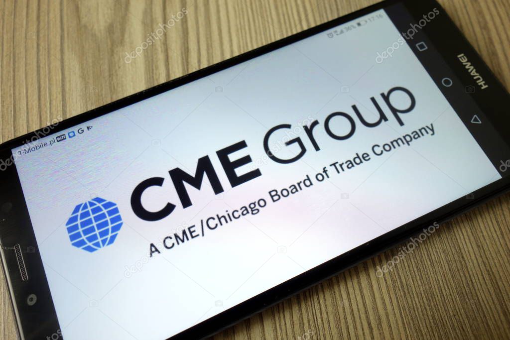 KONSKIE, POLAND - December 21, 2019: Cme Group Inc logo displayed on mobile phone