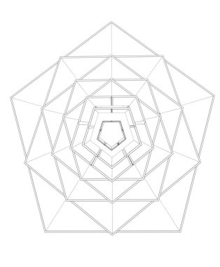 Baskı, reklam, dergi ve iç mekan için soyut geometrik kompozisyon.