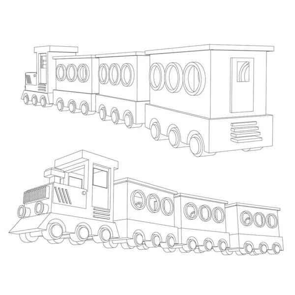 Suburban Train Wagon Icon White Background Vector Illustration — Stock Vector