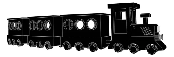 Suburban Train Wagon Icon White Background Vector Illustration — 스톡 벡터