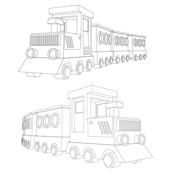 Suburban Train Wagon Icon White Background Vector Illustration — Stock Vector