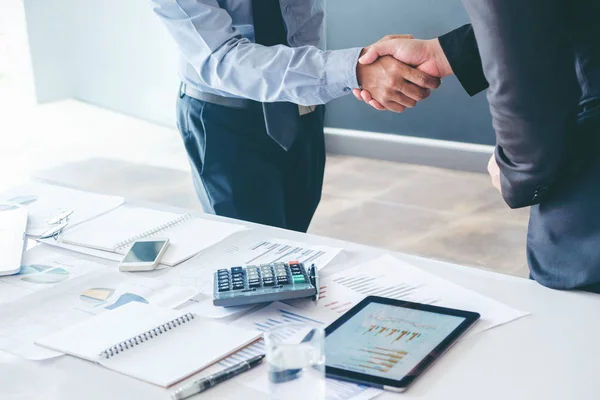 Business people colleagues shaking hands meeting Planning Strate — Stock Photo, Image