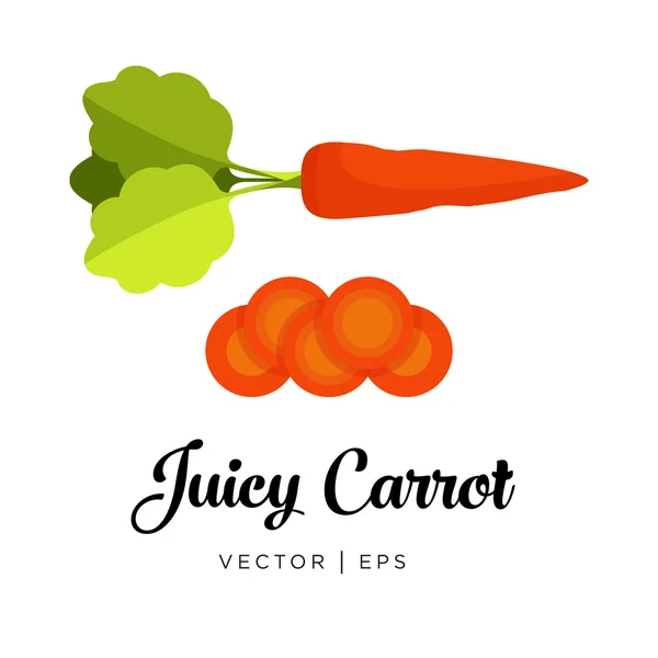 Juicy Carrot vector immagine modificabile — Vettoriale Stock