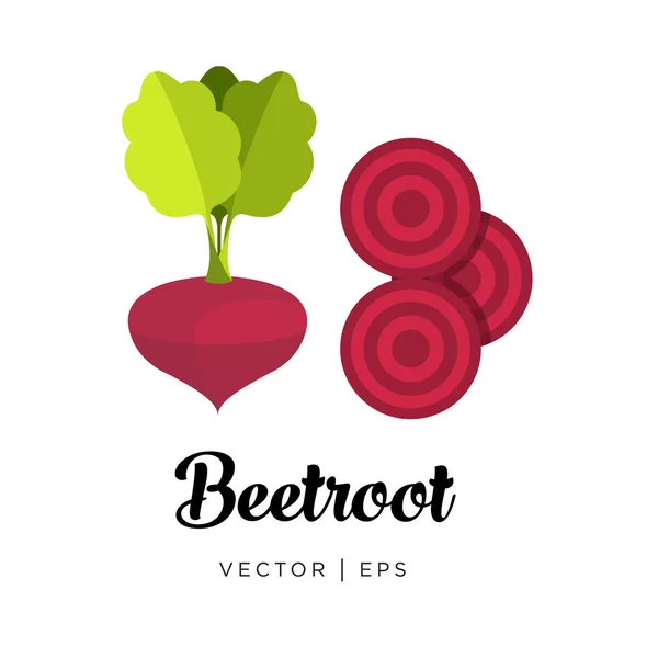 Delicioso Roxo Beetroot imagem vetorial editável —  Vetores de Stock