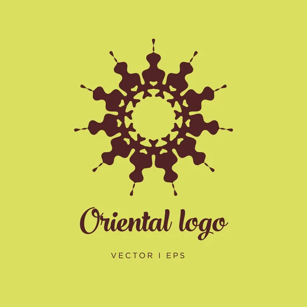 Forma editável vetorial para o logotipo. Estilo oriental, símbolo geométrico elegante . —  Vetores de Stock