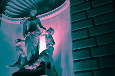 Venus statue fountain. Unity of Italy Square. clipart