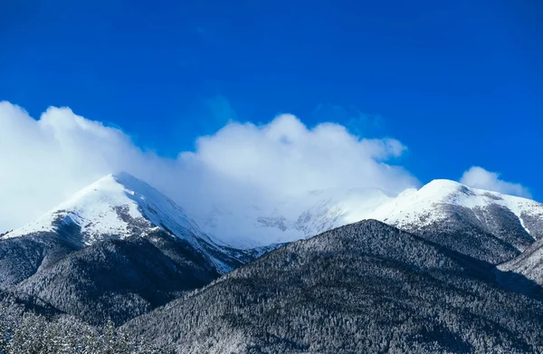 Pic de neige de montagne, belle toile de fond naturelle d'hiver. Plateau de glace o — Photo