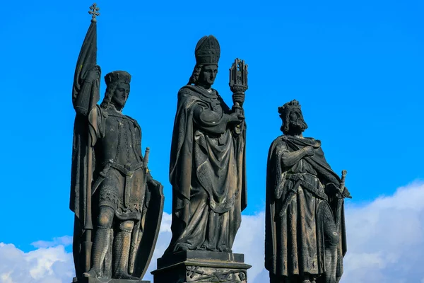 Czechy, Praga, gotycka rzeźba Norbert świętych, Wenceslau — Zdjęcie stockowe