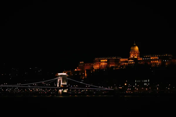 Hungary Budapest Night City View — Stock Photo, Image