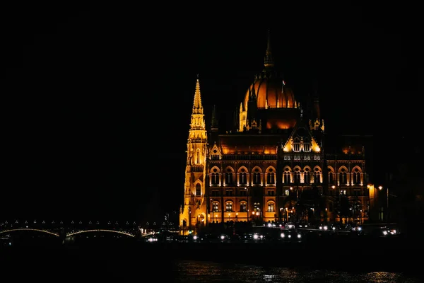 Ungern Budapest Natt Utsikt Över Staden — Stockfoto
