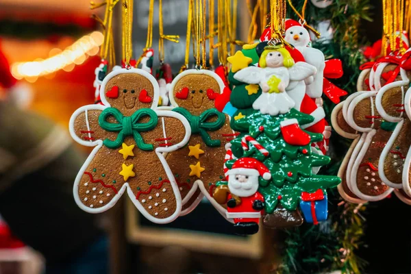 Ginger bread man and handmade Christmas toys 
