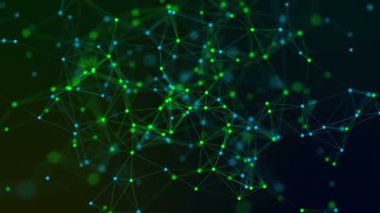 pleksus renkli çizgiler ve noktalar geometrik arka plan lopping soyut