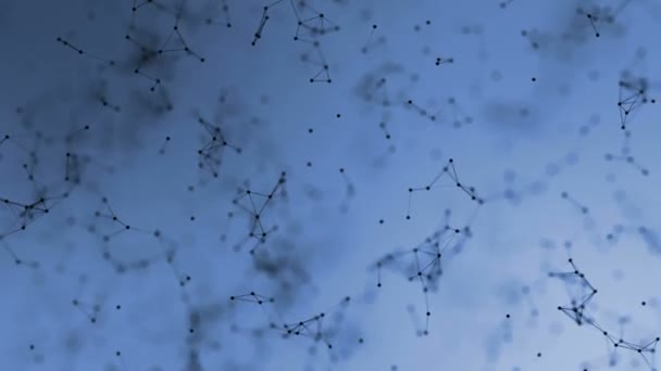 Resumo geometria plexo fundo com partículas conectadas — Vídeo de Stock