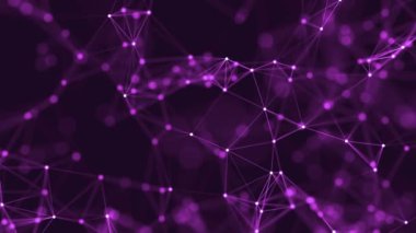 4 k soyut döngü renkli geometrik arka plan ile çizgiler ve noktalar