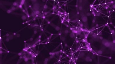 4 k soyut döngü renkli geometrik arka plan ile çizgiler ve noktalar