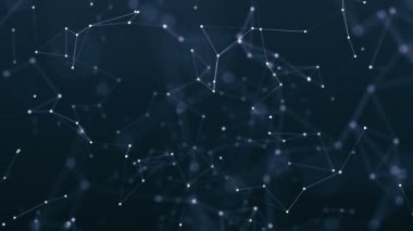 çizgiler ve noktalar ile soyut mavi geometrik arka plan