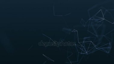 çizgiler ve noktalar ile soyut mavi geometrik arka plan