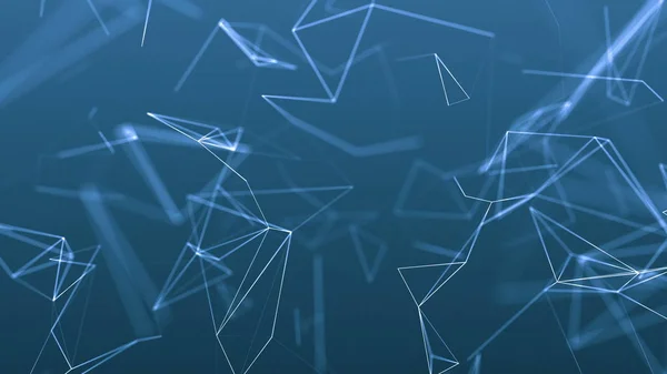 beautiful cg generated 3d abstract background with geometry lines and dots