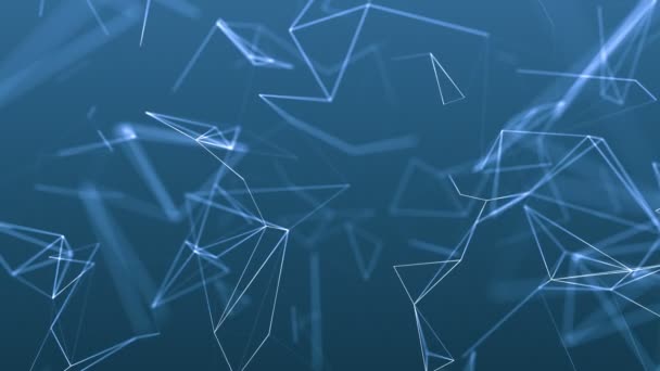 Beautiful cg generated 3d seamless loop abstract background with geometry lines and dots — Stock Video