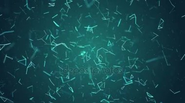 Mavi arka fütüristik bilim ve teknoloji hareket plan. 3D render.