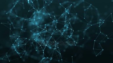 4 k soyut döngü renkli geometrik arka plan ile çizgiler ve noktalar