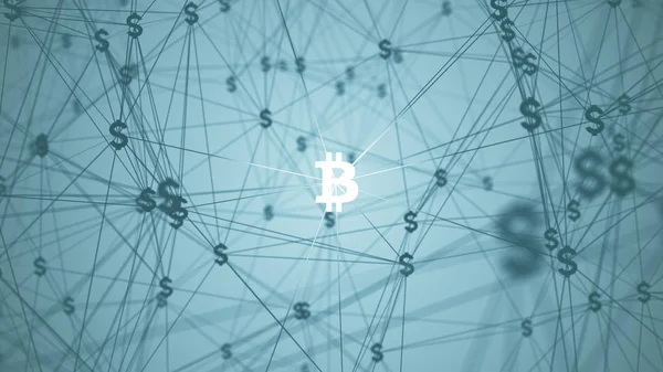 bağlı bitcoin kutsal kişilerin resmi ile soyut