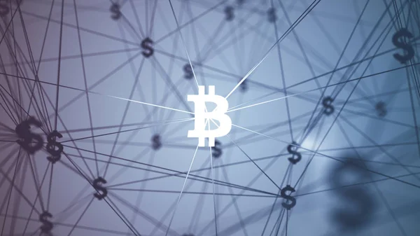 bağlı bitcoin kutsal kişilerin resmi ile soyut