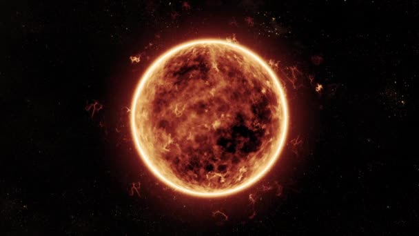 Cg generated Sun isolated star in space. — Stock Video