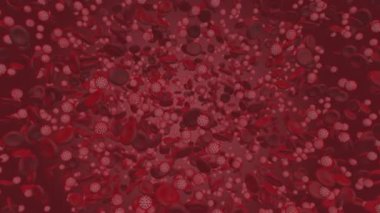 Coronavirus. İnsan kanında 3 boyutlu koronavirüs parçacıkları oluşturma