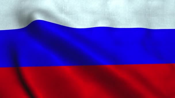 Drapeau russe agitant dans le vent. Pavillon national Fédération de Russie 