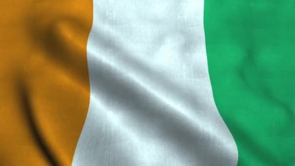 Drapeau Côte d'Ivoire agitant dans le vent. Drapeau national République de Côte d'Ivoire 