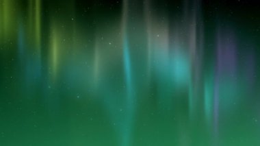 Gece gökyüzünde kuzey ışıkları