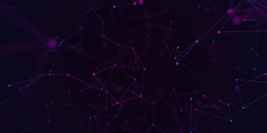 Abstract Plexus Geometrical Background with lines and dots