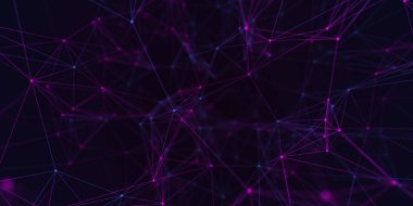 Abstract Plexus Geometrical Background with lines and dots