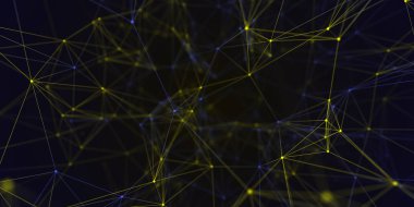 Abstract Plexus Geometrical Background with lines and dots