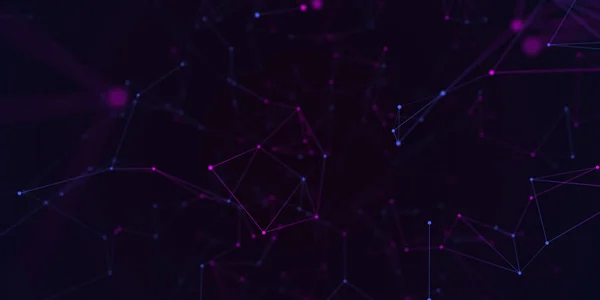 Abstract Plexus Geometrical Background with lines and dots