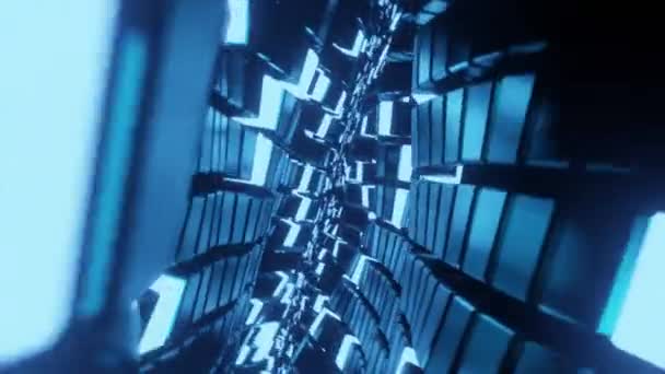Абстрактна безшовна петля анімації рухомих кубиків — стокове відео