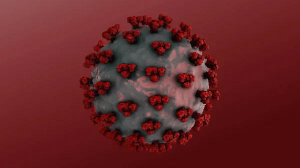 Коронавірус COVID-19. 3D візуалізація частинок коронавірусу в крові людини — стокове фото