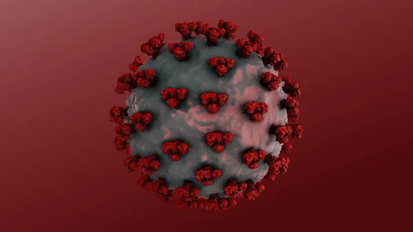Coronavirus Covid-19. İnsan kanında 3 boyutlu koronavirüs parçacıkları oluşturma