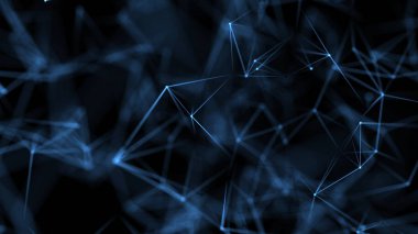 Abstract Plexus Geometrical Background with lines and dots