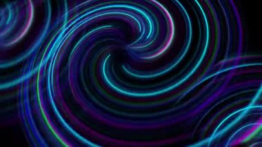 Mavi ışık yanıp sönen sarmal 3D kıvrımlı, kusursuz kıvrımlı animasyon