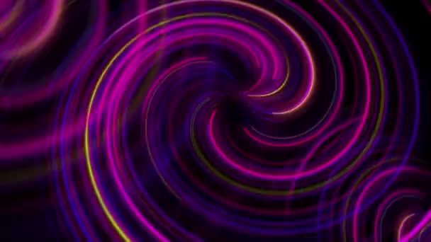 Luz roxa piscando espiral 3D renderizar animação sem costura torcida — Vídeo de Stock