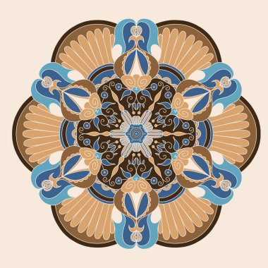 Çiçek mandalalar illüstrasyon vektör