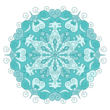 Çiçek mandalalar illüstrasyon vektör