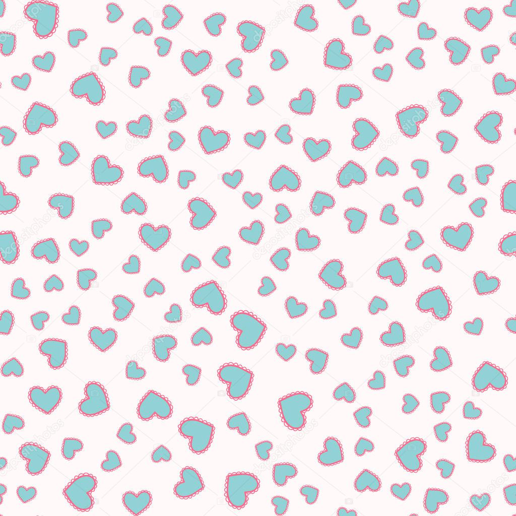 seamless pattern with hearts