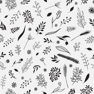 vektörsüz çiçek deseni