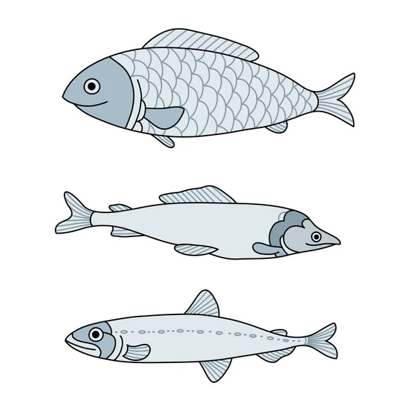 Vektor set ikan Grafik Vektor